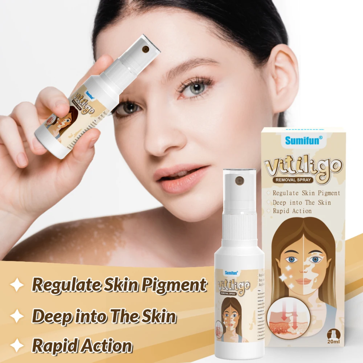 CRÈME FRAÎCHE VITILIGO (RETROUVEZ VOTRE PEAU PLUS UNIFORME, PLUS ÉCLATANT ET SANS VITILIGO)